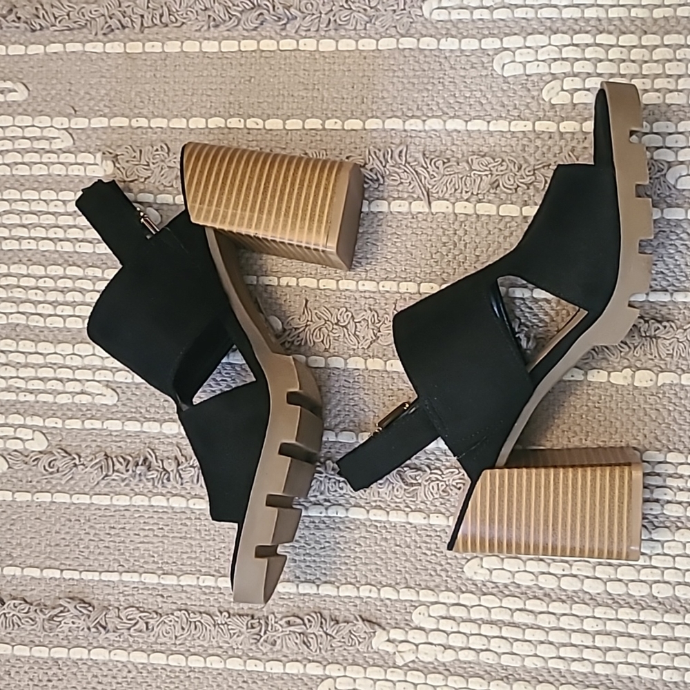 a.n.a Cutout Suede Heels